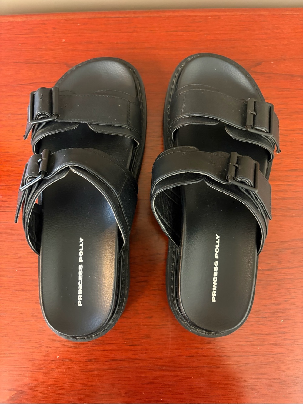 Princess Polly Ma Belle Sandals Black Sz 8